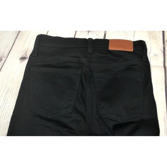 MADEWELL Women's 9" High Rise Skinny Jeans SIZE 24 Black Wash Raw Hem - Picture 4 of 8